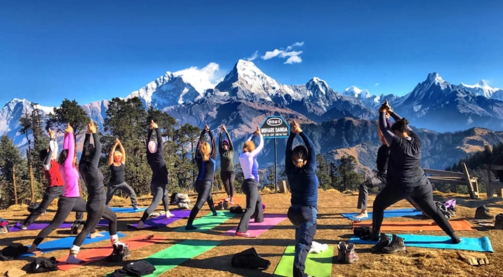 Trek yoga and meditation in Annapurna region